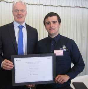 Michel Van der Bel, Managing Director of Microsoft UK with Anthony Crawford from Smart IT