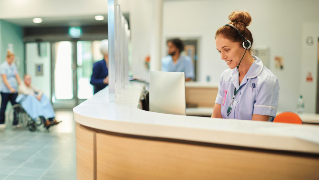 NHS-hospital-receptionist