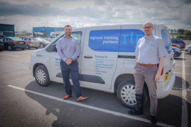 Neil & John at RTP Neil Robshaw & John Cowen at Regional Training Partners HQ
